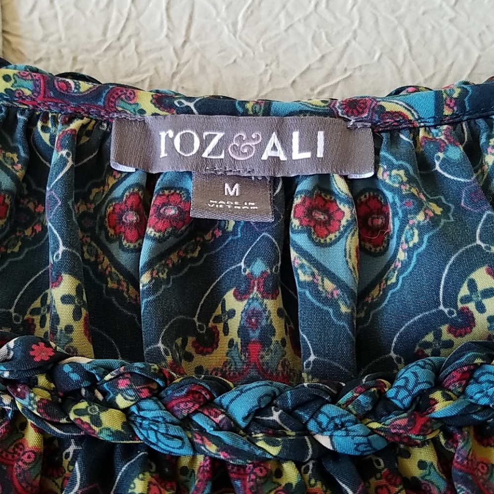 Patterned blue blouse - Picture 2 of 2